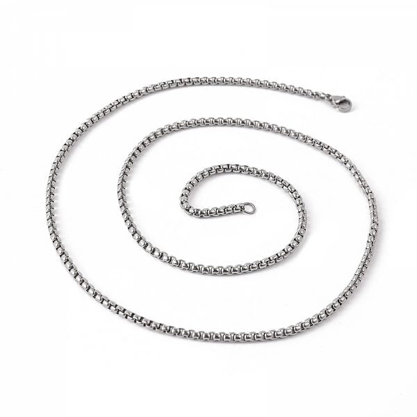 Boxchain 3mm Necklace - Silver