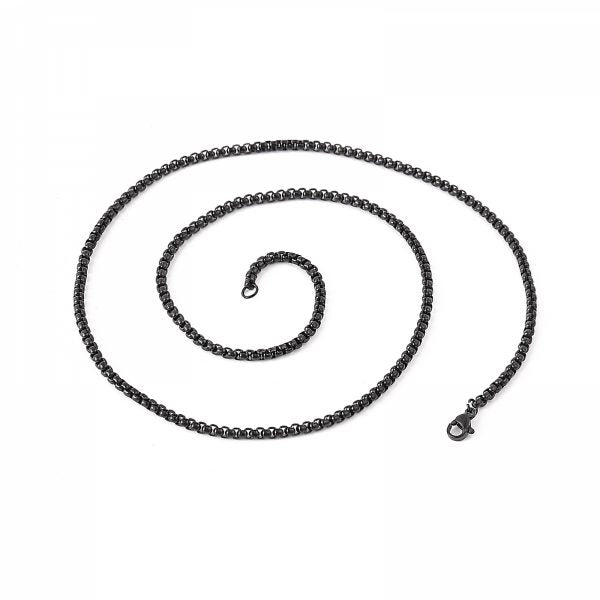 Boxchain 1,5mm Necklace - Black