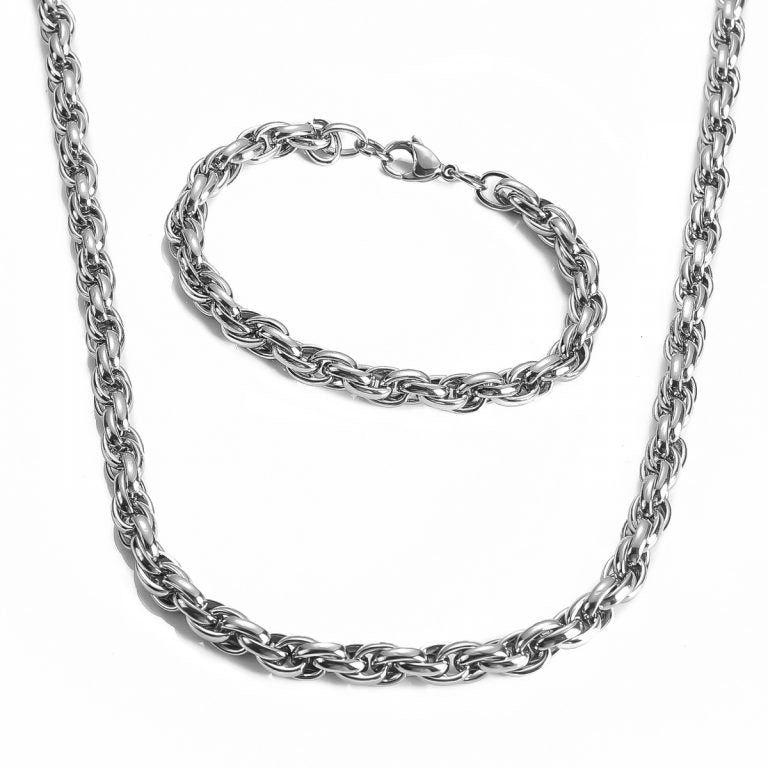 Necklace and Bracelet Birka Set - Silver