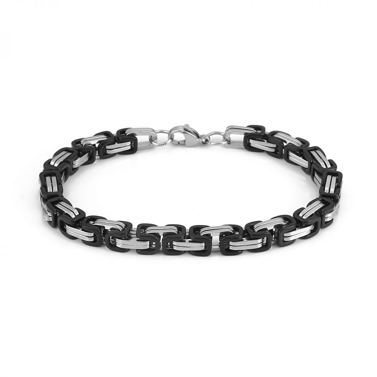 Bracelet Torslunda - Black-Silver