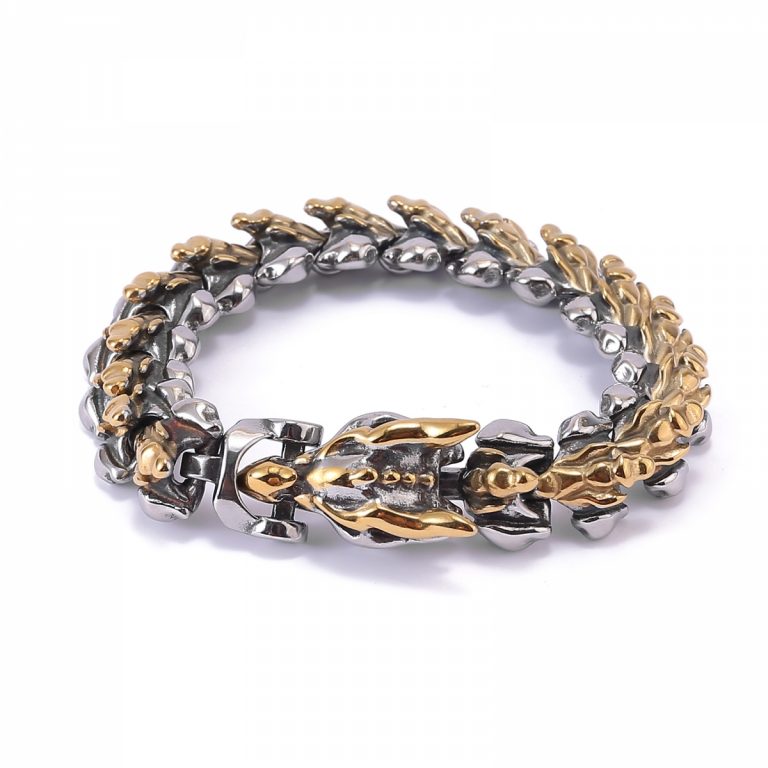 Bracelet Dragon Bone - Dual Tone