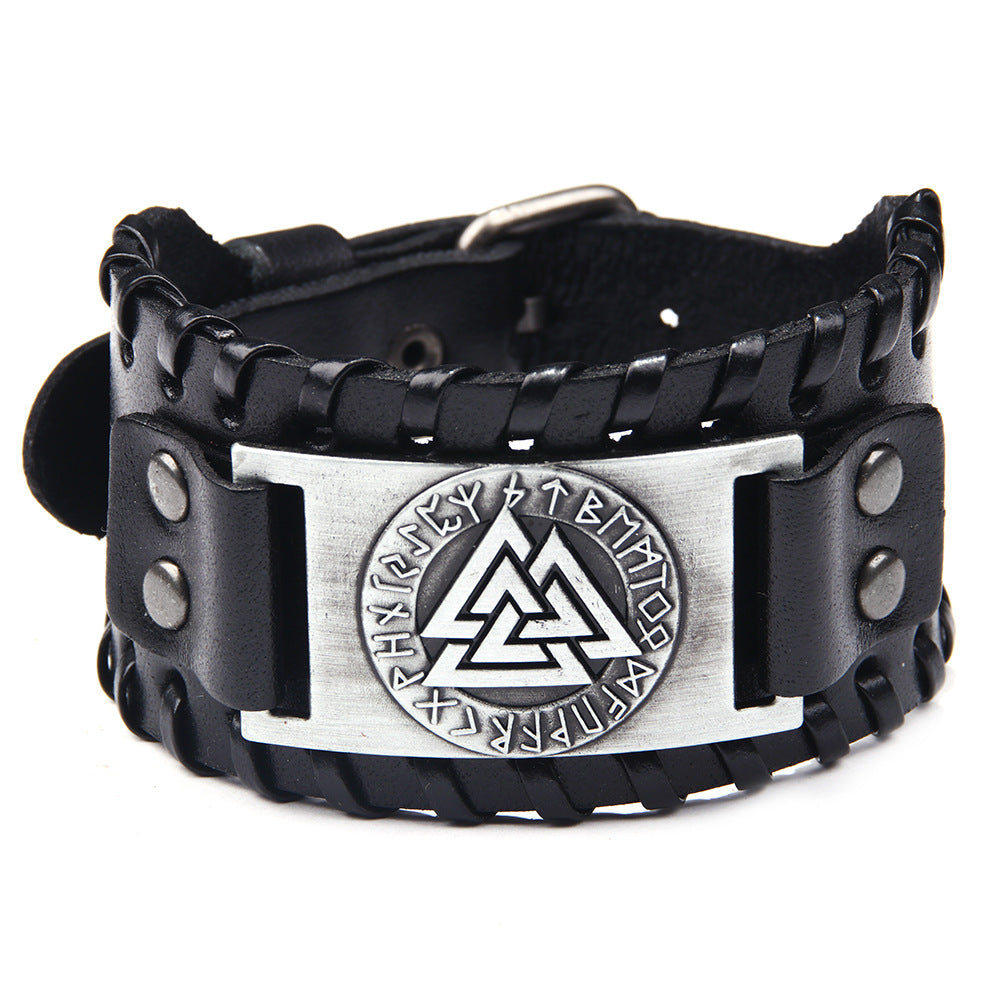 Bracelet Valknut Premiumleather - Black