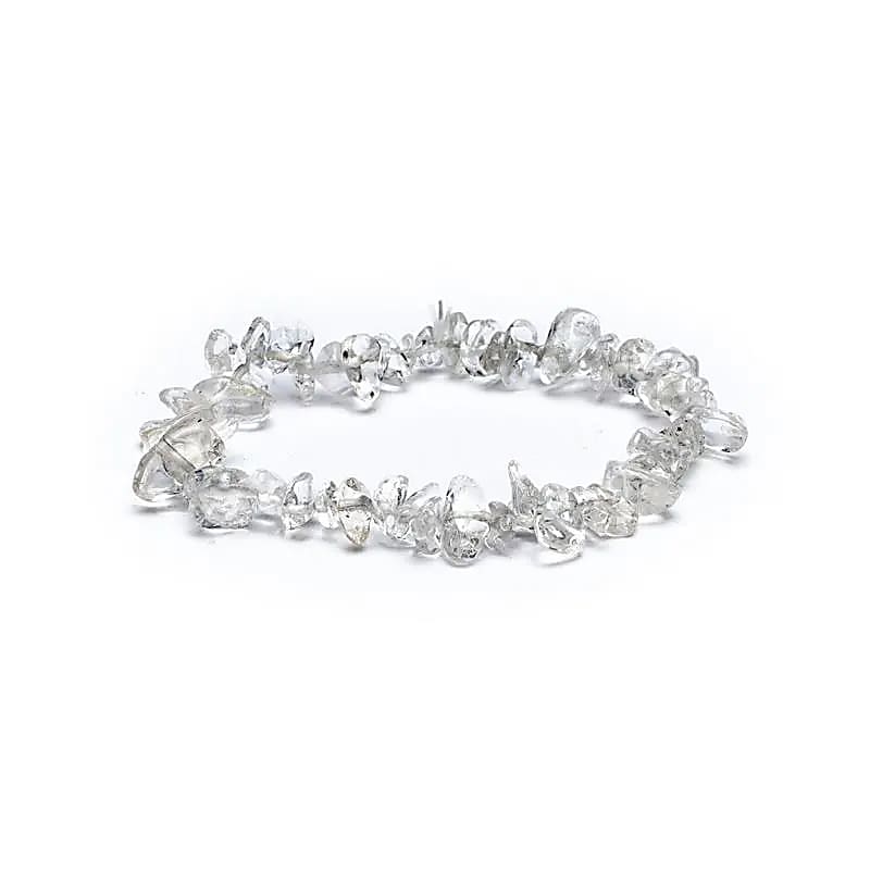 Elastiskt armband med chip och bergskristall (syntetisk)