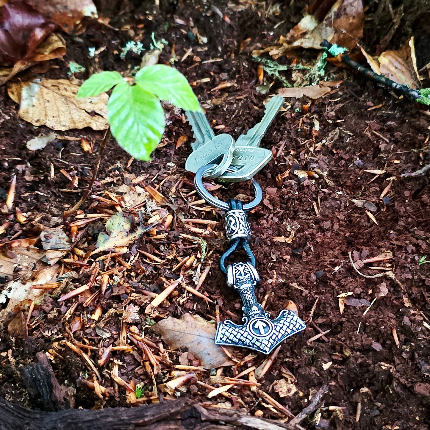 Keychain Mjölnir-Valknut Silver Edition