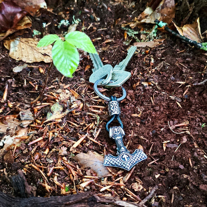 Keychain Mjölnir-Valknut Silver Edition