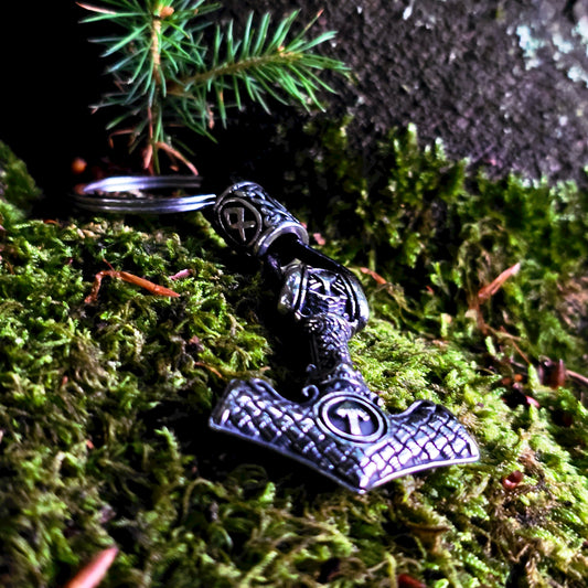Keychain Mjölnir-Valknut Silver Edition