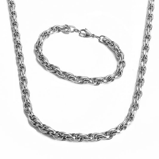 Necklace and Bracelet Birka Set - Silver
