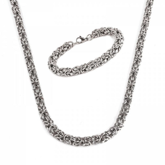 Necklace and Bracelet Sigtuna Set - Silver