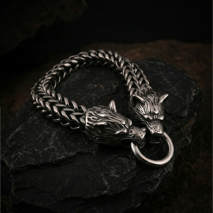 Bracelet Geri och Freki-Eternal Pack Stainless Steel