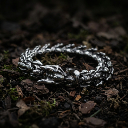 Bracelet Dragon Bone - Silver