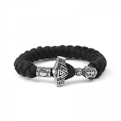Paracord Armband Torshammare med Valknut