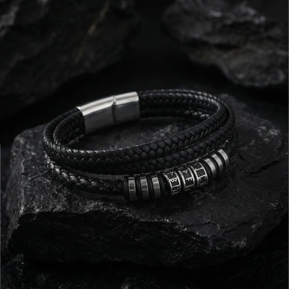 Leder Armband "Runen-tripple"