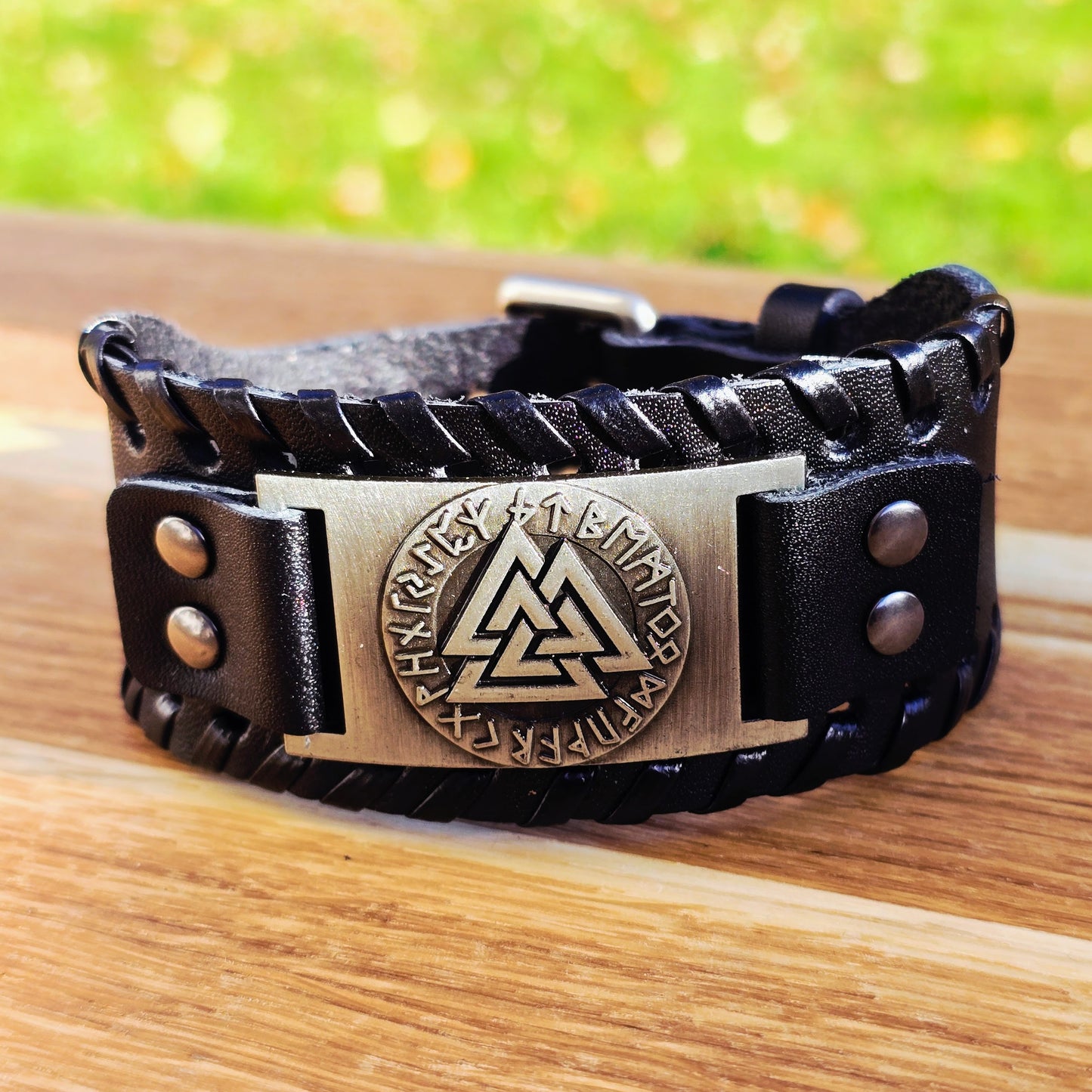 Bracelet Valknut Premiumleather - Black