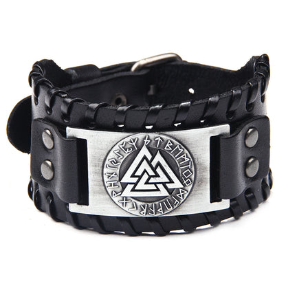 Bracelet Valknut Premiumleather - Black