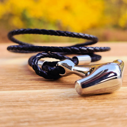 Leder Armband "Thors Hammer" *Pure Elegance Edition*