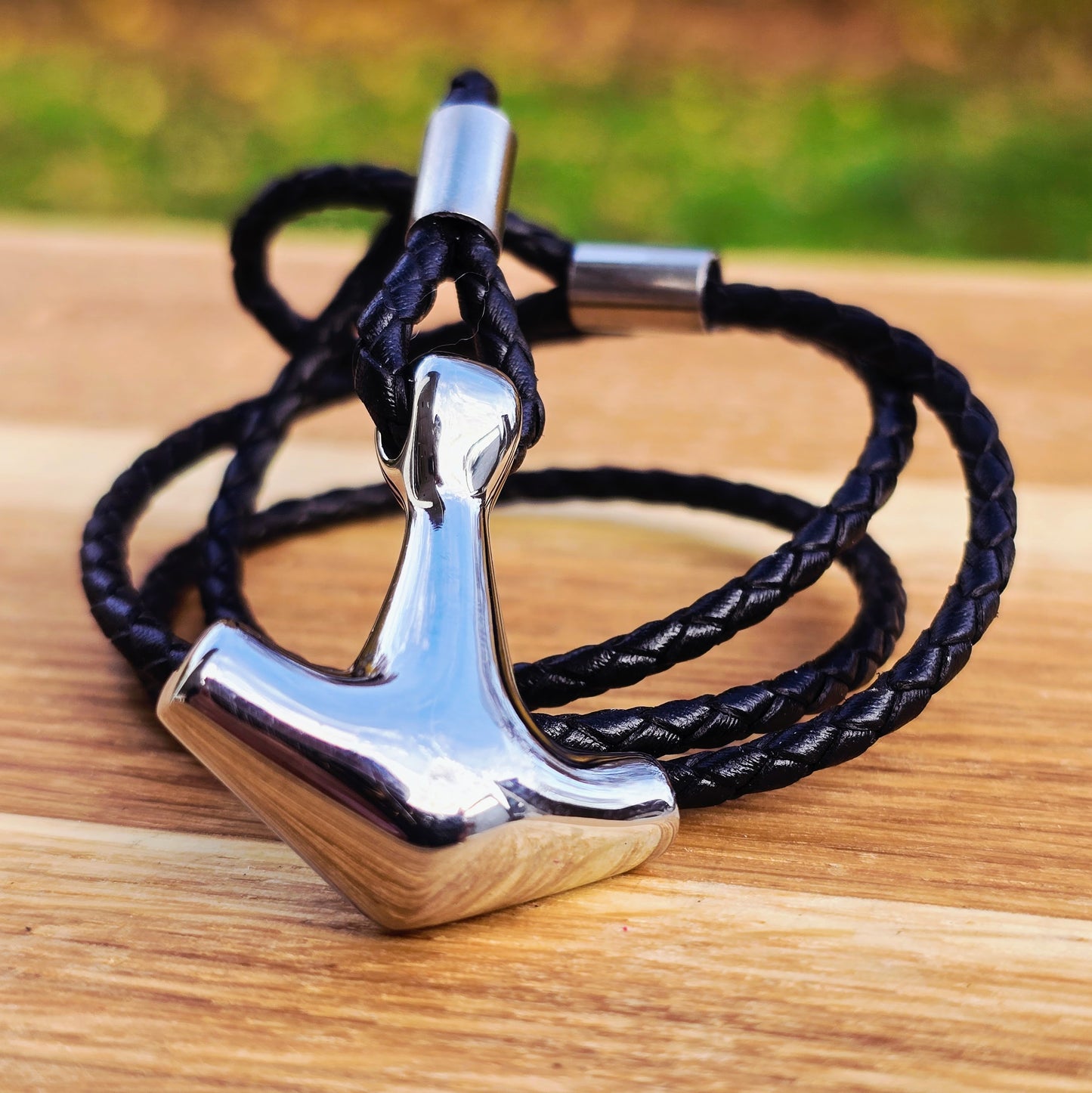 Leder Armband "Thors Hammer" *Pure Elegance Edition*