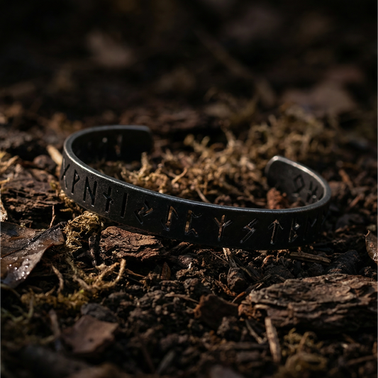 Bangle Runes of the North - Black