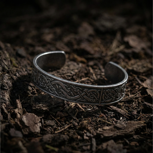 Bangle Norse Antique Silver