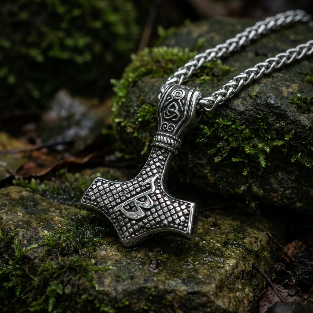 Halsband Thunder God Mjölnir - Silver