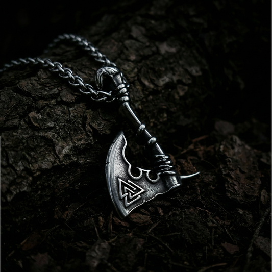Necklace Battle Axe - Silver