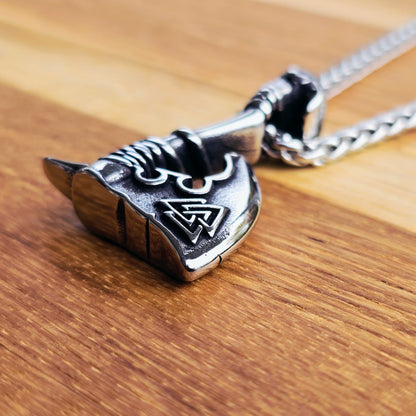 Necklace Battle Axe - Silver