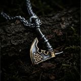 Necklace Battle Axe - Dual Tone