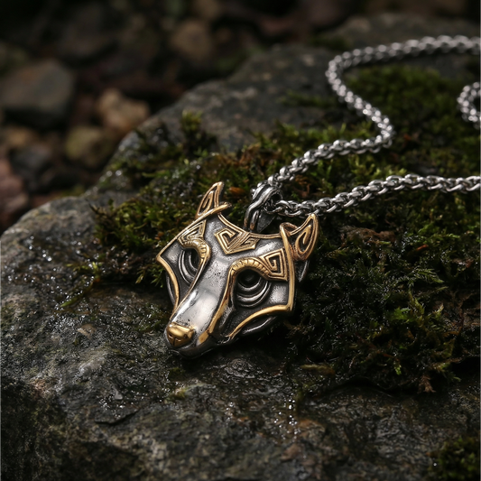Wolf Necklace Freki Legacy - Dual Tone