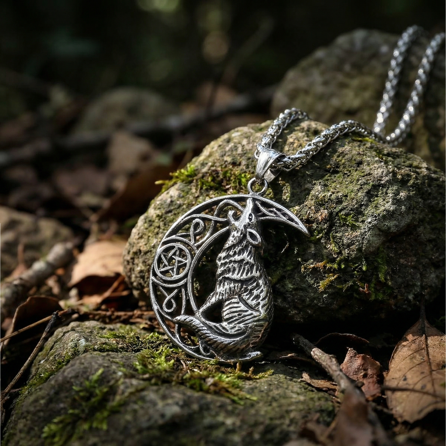 Wolfshalskette „Heulen zum Mond“ XL