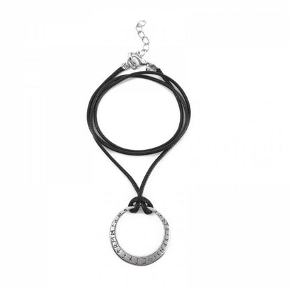 Halskette Runenrad – Leder