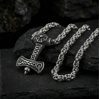 Kungliga kedja halsband vikingatiden silver