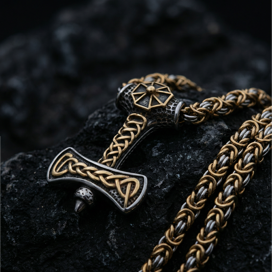 King Chain Necklace Viking Age - Dual Tone