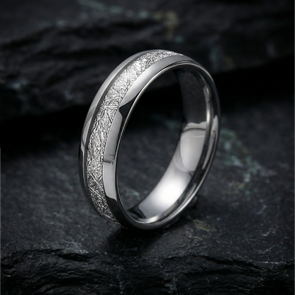 Tungsten Ring Bright Frost - Pure Silver 6mm