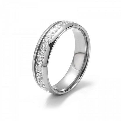 Tungsten Ring Bright Frost - Pure Silver 6mm