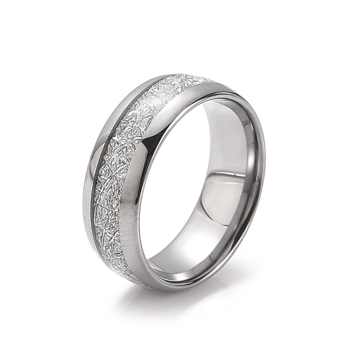 Wolframring Bright Frost – Reinsilber 8 mm