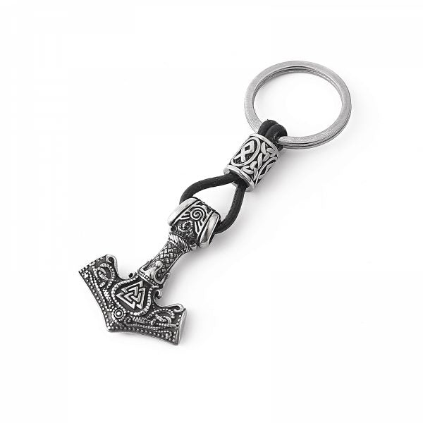 Keychain Mjölnir-Valknut Silver Edition